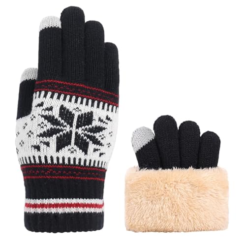 Unisex Winterhandschuhe mit Fleecefutter Handschuhe Damen Herren Winter Touchscreen Warme Thermo Strickhandschuhe Thermohandschuhe Männer und Frauen Wollhandschuhe Outdoor Winter Unisex Winterhandschuhe mit Fleecefutter Handschuhe Damen Herren Winter Touchscreen Warme Thermo Strickhandschuhe Thermohandschuhe Männer und Frauen Wollhandschuhe Outdoor Winter von UPOI