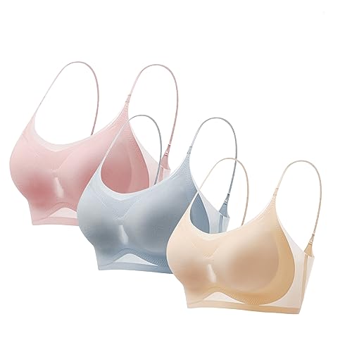 Wmbra BH Haltungskorrektur BH Damen Nahtloser Spitzen BH ohne Bügel Damen Push Up BH Gepolsterter Weicher Atmungsaktiver Sport BH Alltags BH Für Senioren Sexy Dessous Bralette Keine Ränder von UPOI