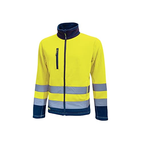 U-Power HL207YF Linea Hi Light Modell Boing Fleecejacke mit durchgehendem Reißverschluss, 100% Polyester, Neongelb, L Größe von UPOWER