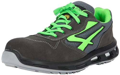 U-Power Red Lion Point, Unisex-Sicherheitsschuhe, leichte, flexible, pannensichere Lederturnschuhe, mit Infinergy-Einsatz, mit Aluminium-Zehenkappen - Grey & Green 40 von UPOWER