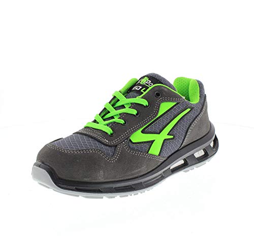 U-Power Red Lion Point, Unisex-Sicherheitsschuhe, leichte, flexible, pannensichere Lederturnschuhe, mit Infinergy-Einsatz, mit Aluminium-Zehenkappen - Grey & Green 47 von U-Power