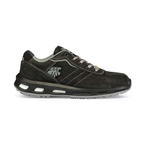 U-Power Red Lion Club, Unisex-Sicherheitsschuhe, leichte, flexible, pannensichere Lederturnschuhe, mit Infinergy-Einsatz, mit Aluminium-Zehenkappen - Black 40 von Upower