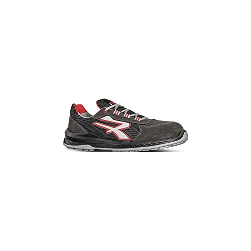 U-Power Red Industry® Nero, Unisex-Sicherheitsschuhe, leichte, flexible, durchtrittsichere Lederturnschuhe, mit Infinergy-Einsatz, mit Aluminium-Zehenkappen (Black_45) von UPOWER