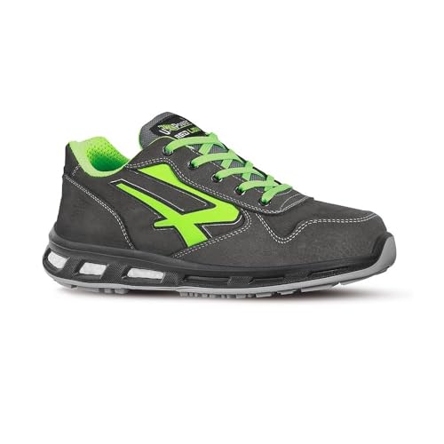 U-Power Red Lion Yoda, Unisex-Sicherheitsschuhe, leichte, Flexible, pannensichere Lederturnschuhe, mit Infinergy-Einsatz, mit Aluminium-Zehenkappen - Grey & Green 46 von U Power