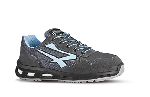 U-Power Red Lion Lolly, Unisex-Sicherheitsschuhe, leichte, flexible, pannensichere Lederturnschuhe, mit Infinergy-Einsatz, mit Aluminium-Zehenkappen - Grey & Blue 37 von U Power