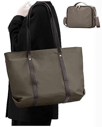 UPPACK Handtasche Damen Umhängetasche Laptoptasche Tote Bag Handtaschen Tasche Shopper Damen Tasche Groß Lehrertasche Damen Tasche Umhängetaschen 2-teiliges Set Braun von UPPACK