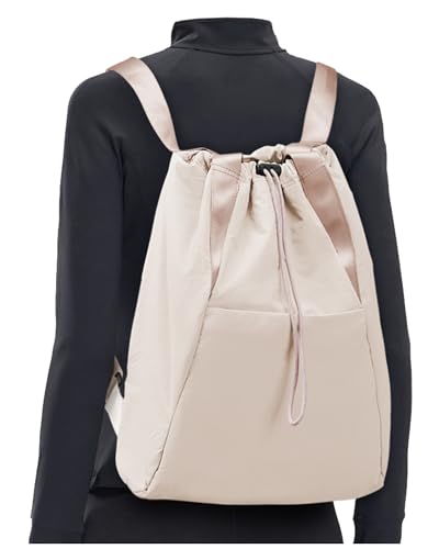 UPPACK Rucksack 2 in 1 Damen Handtasche Umhängetasche Schultertasche Mädchen Daypack Rucksacktasche Umhängetasche Damen Beige Pink von UPPACK