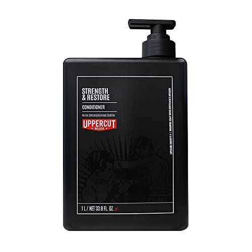 Uppercut Deluxe Strength and Restore Conditioner for Men, Mit Biotin und Koffein Angereicherter Conditioner zur Förderung Eines Gesunden Haarwachstums für Herren, 1 Liter Uppercut Deluxe Strength and Restore Conditioner for Men, Mit Biotin und Koffein Angereicherter Conditioner zur Förderung Eines Gesunden Haarwachstums für Herren, 1 Liter von UPPERCUT DELUXE