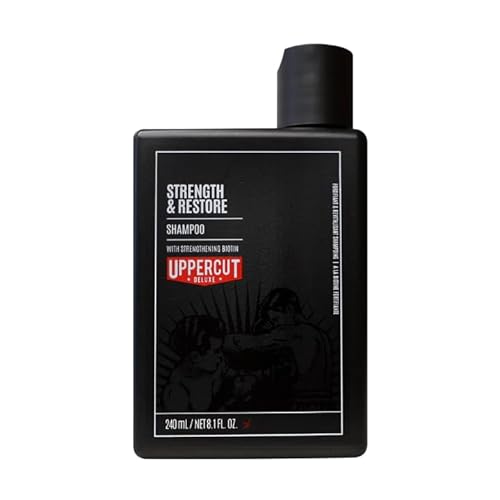 Uppercut Deluxe Strength and Restore Shampoo for Men, Mit Biotin und Koffein Angereicherter Shampoo zur Förderung Eines Gesunden Haarwachstums für Herren, 240ml Uppercut Deluxe Strength and Restore Shampoo for Men, Mit Biotin und Koffein Angereicherter Shampoo zur Förderung Eines Gesunden Haarwachstums für Herren, 240ml von UPPERCUT DELUXE