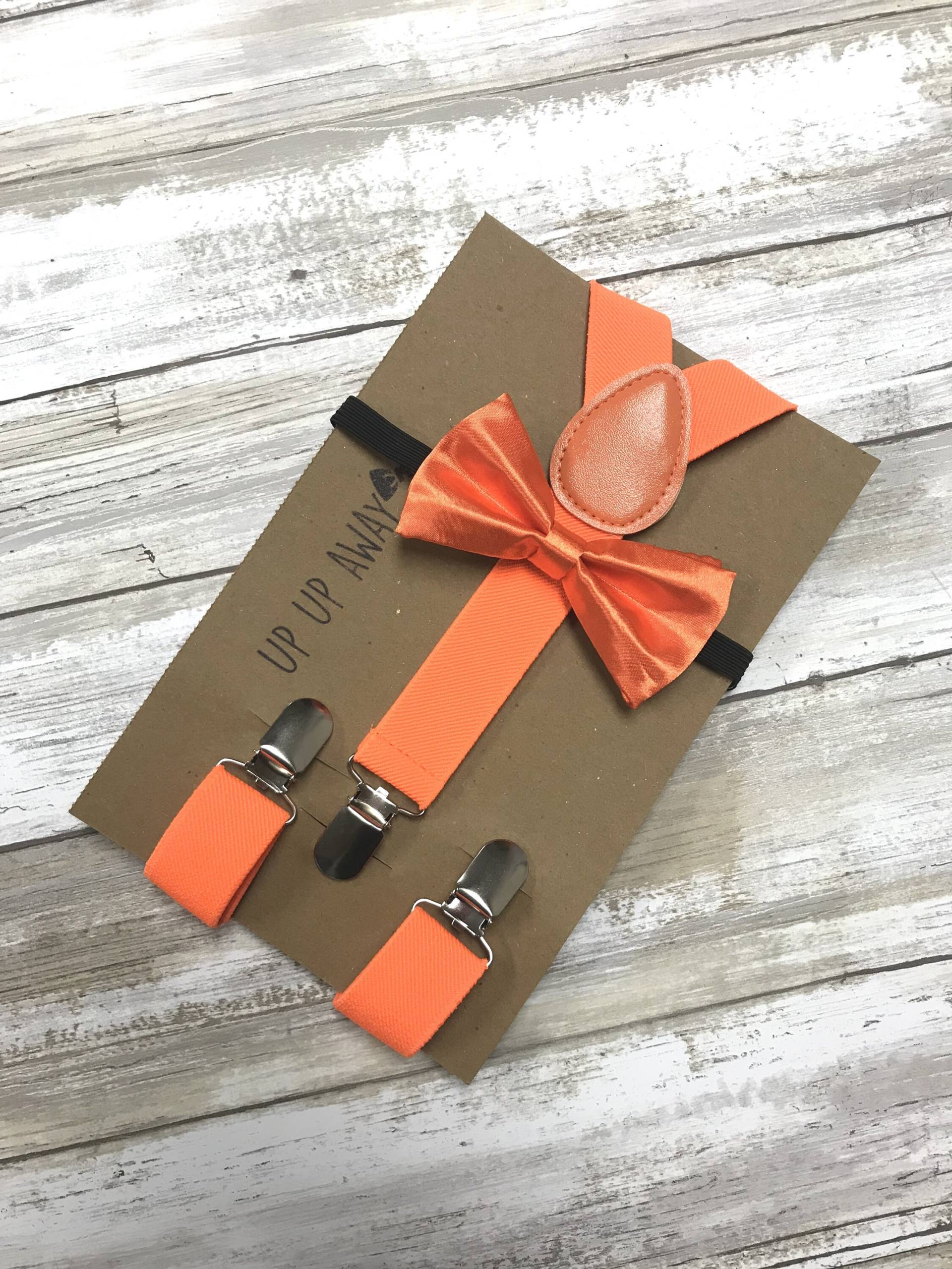 Kinder Hosenträger Fliege Passendes Set/Orange Kombi Baby Kleinkind von UPUPAWAYJT