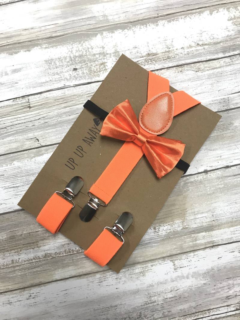 Kinder Hosenträger Fliege Passendes Set/Orange Kombi Baby Kleinkind von UPUPAWAYJT