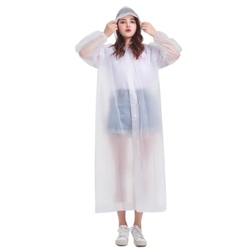 UQMIQURA Regenponcho, 2 Stück Unisex Transparent Regenmantel EVA Tragbarer Wasserdicht Regencape, Wiederverwendbar Regenmantel, Atmungsaktiv Regenjacke für Wandern, Radfahren & Camping von UQMIQURA