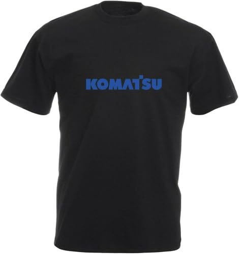 Komatsu T-Shirt Bulldozer Digger Enthusiast Various Sizes & Colours Black Black von UQSQYDIYO