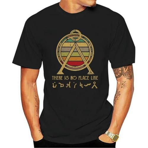 GANO Stargate There is No Place Like Shirt Men Short Sleeve T-Shirt Black 3XL von UR ANMEI