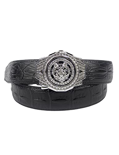 URAMAN Herren Echtleder Gürtel Mode Designer Gürtel Business Casual Jeans, Silber-Tiger Head-u9, 37-42W URAMAN Herren Echtleder Gürtel Mode Designer Gürtel Business Casual Jeans, Silber-Tiger Head-u9, 37-42W von URAMAN