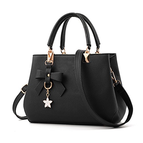 URAQT Damen Handtasche Schulterbeutel,PU Leder Damenhandtaschen Frauen Stilvolle PU Schultertasche Taschen Umhängetasche Geschenke für Damen mit Viele Taschen Fächer von URAQT