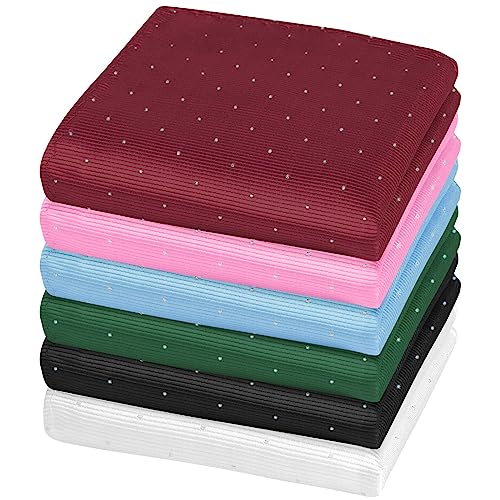 URAQT Einstecktuch Herren, 6 Stück Stoff Taschentuch, Kleine Taschentücher Kavalierstuch Handkerchiefs, Größe 22 x 22 cm (C) von URAQT