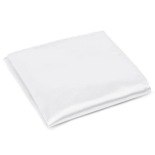 URAQT Einstecktuch in einfarbig uni, Herren Einstecktuch halter vorgefaltet, stofftaschentücher herren Pochette Stecktuch, Größe 30 x 30 cm (Weiß) von URAQT