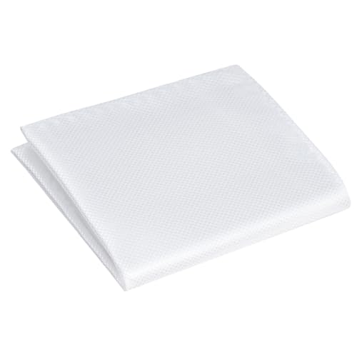 URAQT Einstecktuch in einfarbig uni, Herren Einstecktuch halter vorgefaltet, stofftaschentücher herren Pochette Stecktuch, Karierter Stil, Größe 22 x 22 cm (Weiß) von URAQT
