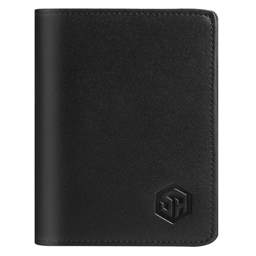 URAQT Fahrzeugschein Hülle, Card Wallet Ultradünne, KFZ Schein Unisex mit Kartenfächern, Kartenhülle Reisepasshülle für KFZ Fahrzeugschein, Ausweis, Karten Schwarz PU von URAQT