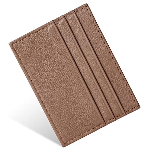 URAQT Leder Kartenetui, Kreditkartenetui, Leder Geldbörse, Magic Wallet Geschenk Leder Wallet, Unisex (Braun) von URAQT