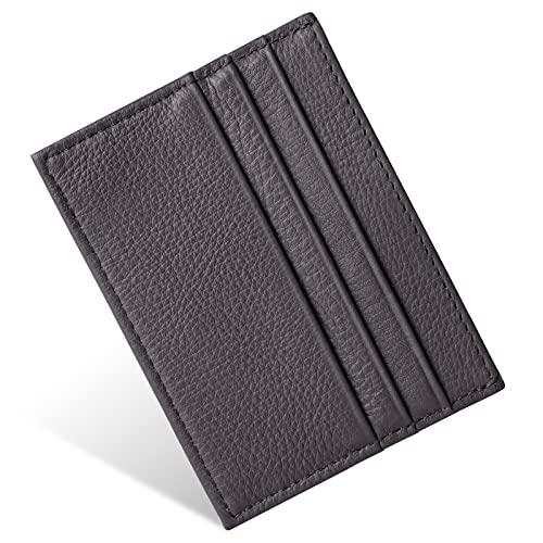 URAQT Leder Kartenetui, Kreditkartenetui, Leder Geldbörse, Magic Wallet Geschenk Leder Wallet, Unisex (Dunkelbraun) von URAQT