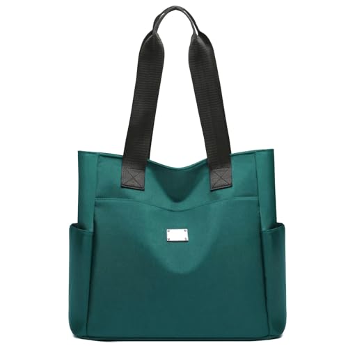 URAQT Tasche Damen Umhängetasche, Wasserdichte Nylon Handtasche mit Mehreren Taschen Reißverschluss Großer Kapazität Tote Bag Damen Handtasche Schultertaschen für Schule Arbeit Reisen Einkaufen von URAQT