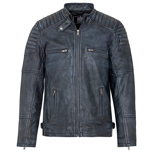 URBAN 5884 Herren Lederjacke RALF, Lederjacke herren echtleder im Bikerstil, Weich und Strapazierfähig, Denim, 2XL URBAN 5884 Herren Lederjacke RALF, Lederjacke herren echtleder im Bikerstil, Weich und Strapazierfähig, Denim, 2XL von URBAN 5884