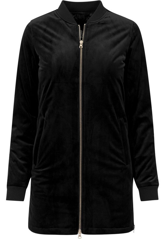 URBAN CLASSICS Allwetterjacke Urban Classics Damen Ladies Long Velvet Jacket (1-St) von URBAN CLASSICS