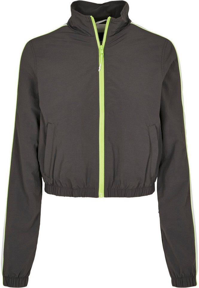 URBAN CLASSICS Allwetterjacke Urban Classics Damen Ladies Short Piped Track Jacket (1-St) von URBAN CLASSICS