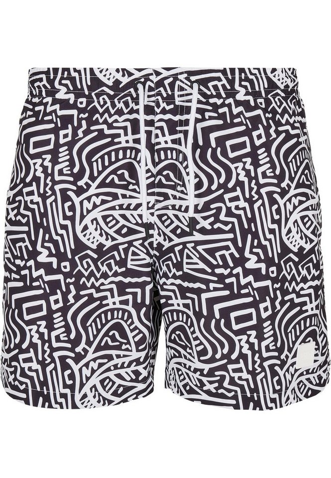 URBAN CLASSICS Badeshorts Urban Classics Herren Pattern Swim Shorts von URBAN CLASSICS
