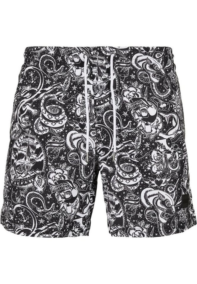 URBAN CLASSICS Badeshorts Urban Classics Herren Pattern Swim Shorts von URBAN CLASSICS