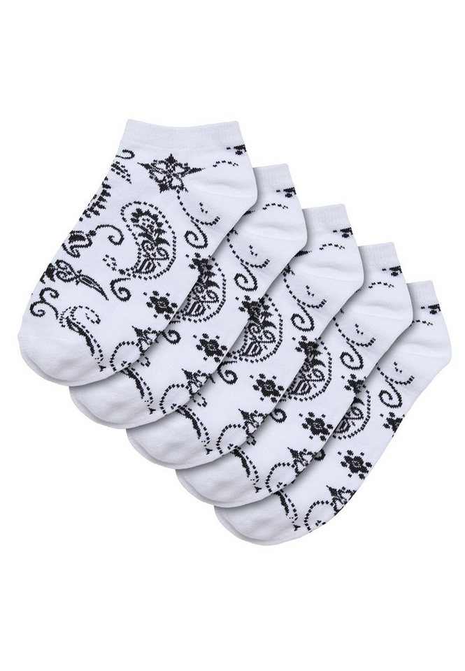 URBAN CLASSICS Basicsocken Urban Classics Unisex Bandana Pattern No Show Socks 5-Pack (1-Paar) von URBAN CLASSICS