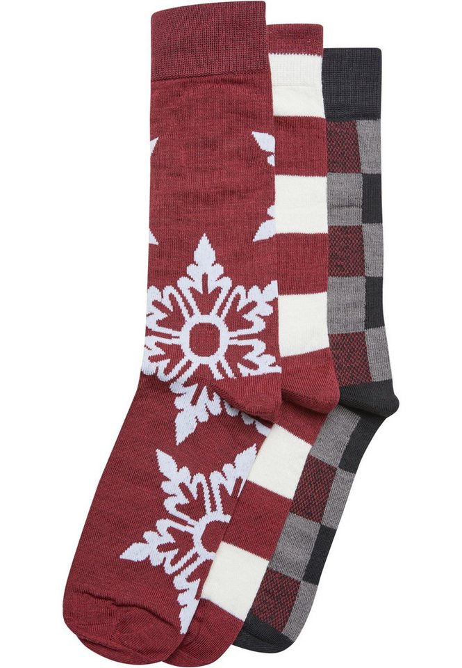 URBAN CLASSICS Basicsocken Urban Classics Unisex Christmas Snowflakes Socks 3-Pack (1-Paar) von URBAN CLASSICS