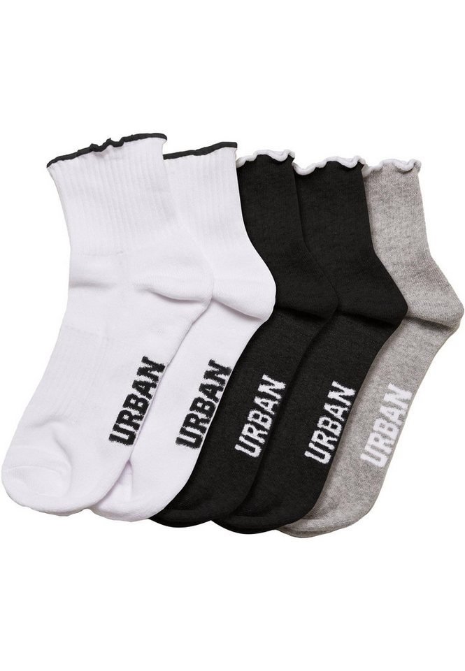 URBAN CLASSICS Basicsocken Urban Classics Unisex Girly Small Edge Socks 4-Pack (1-Paar) von URBAN CLASSICS