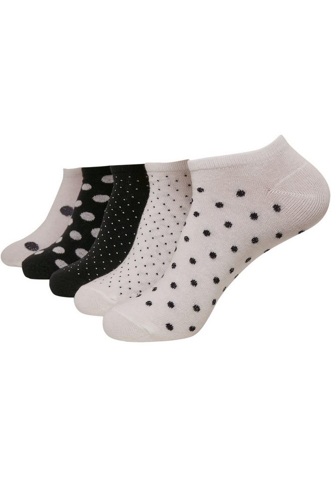 URBAN CLASSICS Basicsocken Urban Classics Unisex No Show Socks Dots 5-Pack (1-Paar) von URBAN CLASSICS