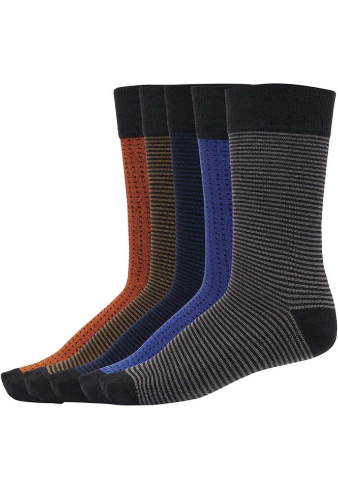 URBAN CLASSICS Basicsocken Urban Classics Unisex Stripes and Dots Socks 5-Pack (1-Paar) von URBAN CLASSICS