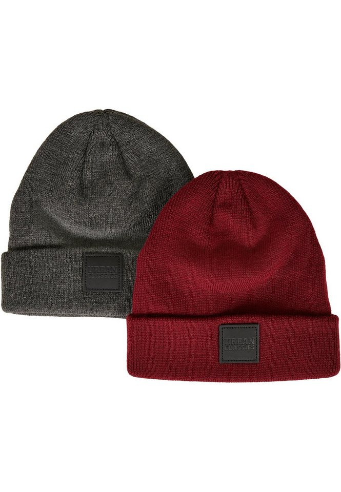 URBAN CLASSICS Beanie Urban Classics Damen Logopatch Beanie Kids 2-Pack (1-St) von URBAN CLASSICS