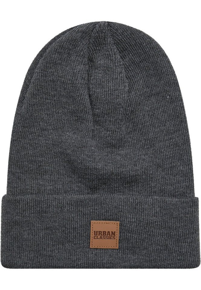 URBAN CLASSICS Beanie Urban Classics Unisex Synthetic Leatherpatch Long Beanie (1-St) von URBAN CLASSICS