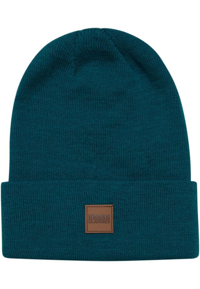 URBAN CLASSICS Beanie Urban Classics Unisex Synthetic Leatherpatch Long Beanie (1-St) von URBAN CLASSICS