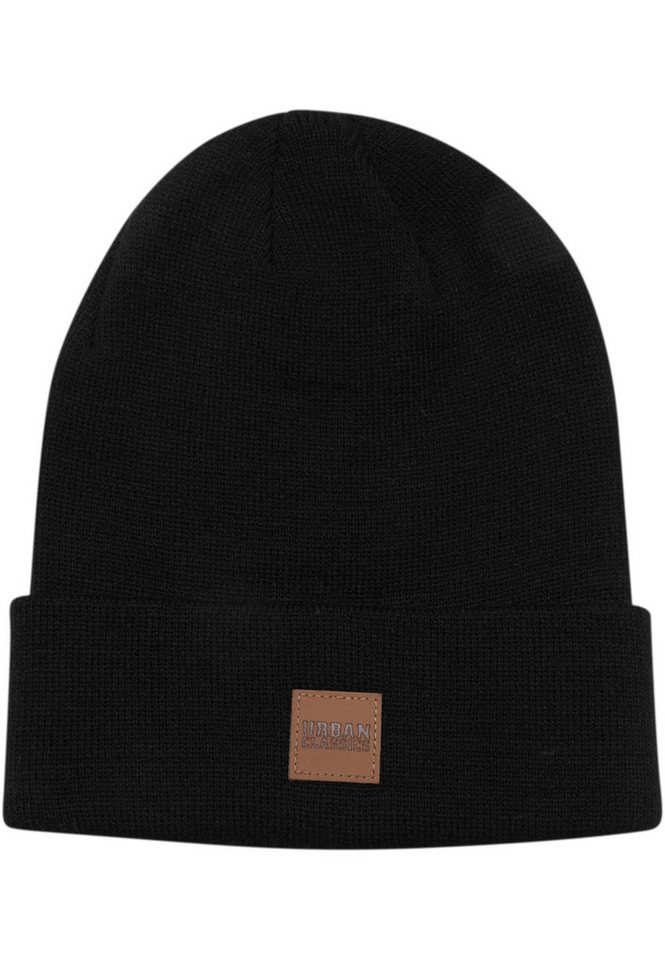 URBAN CLASSICS Beanie Urban Classics Unisex Synthetic Leatherpatch Long Beanie (1-St) von URBAN CLASSICS