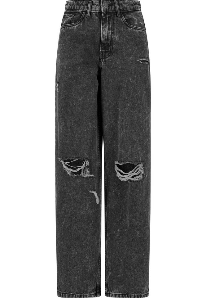 URBAN CLASSICS Bequeme Jeans Urban Classics Ladies Distressed 90's Wide Leg Denim Pants von URBAN CLASSICS