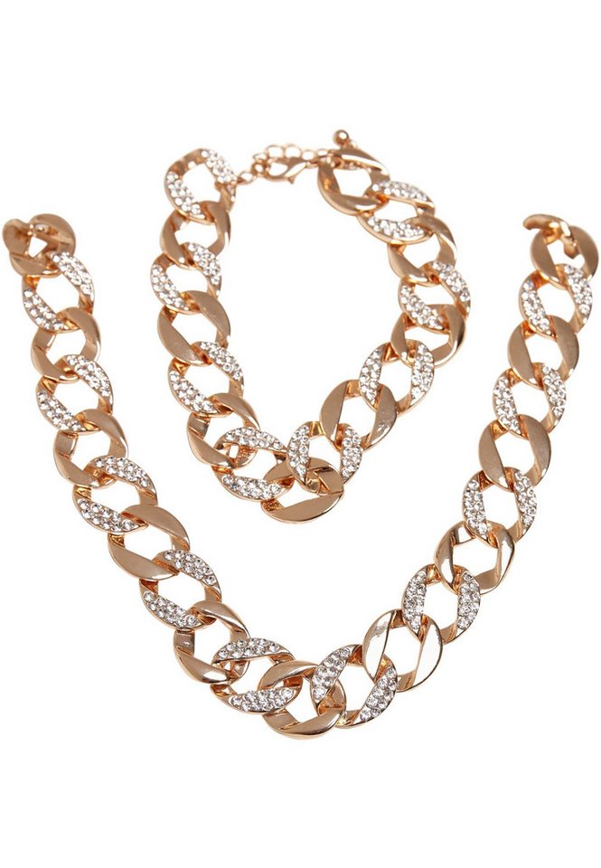 URBAN CLASSICS Bettelarmband Urban Classics Unisex Basic Diamond Necklace And Bracelet Set von URBAN CLASSICS