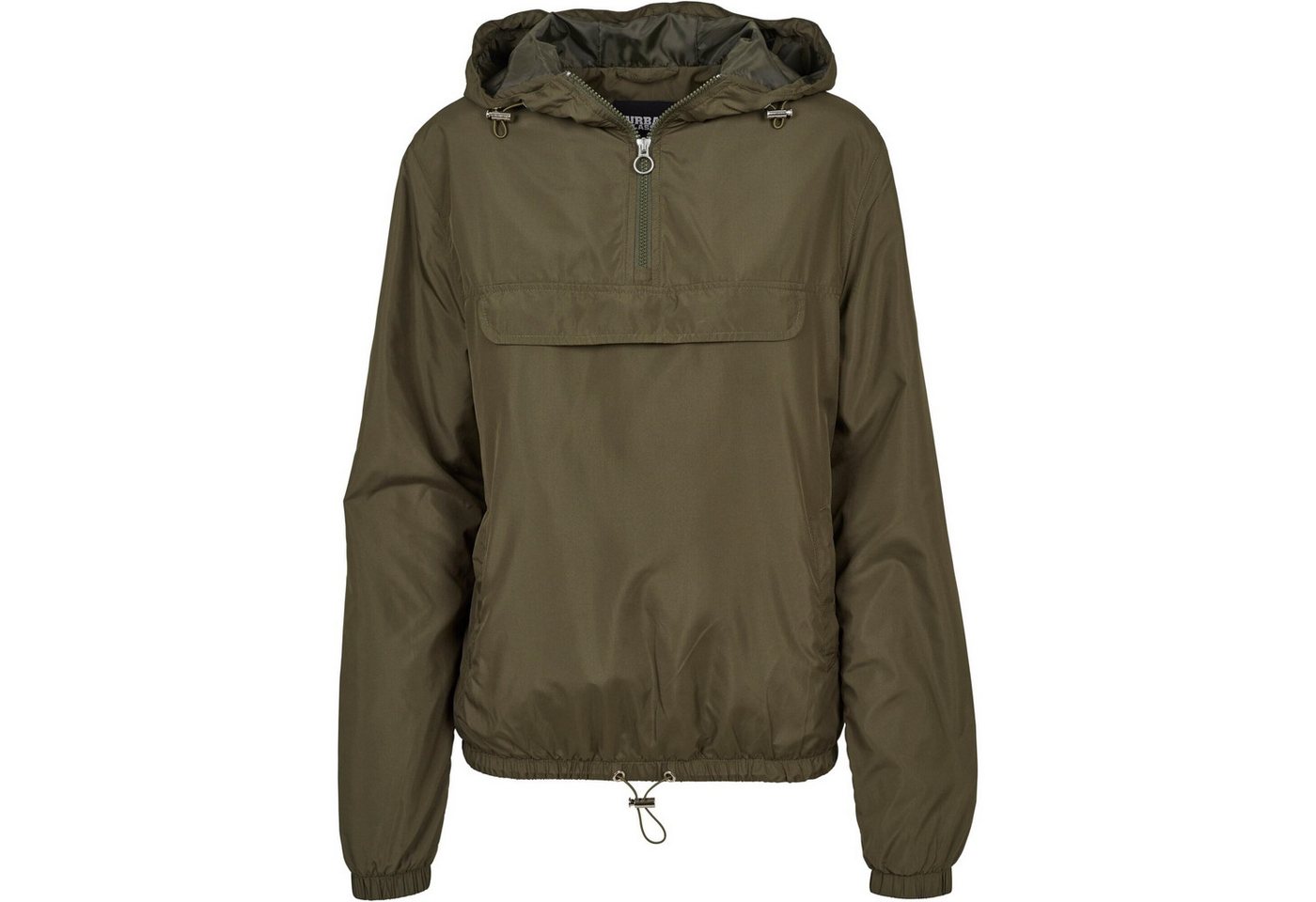 URBAN CLASSICS Bomberjacke Urban Classics Damen Ladies Basic Pull Over Jacket von URBAN CLASSICS