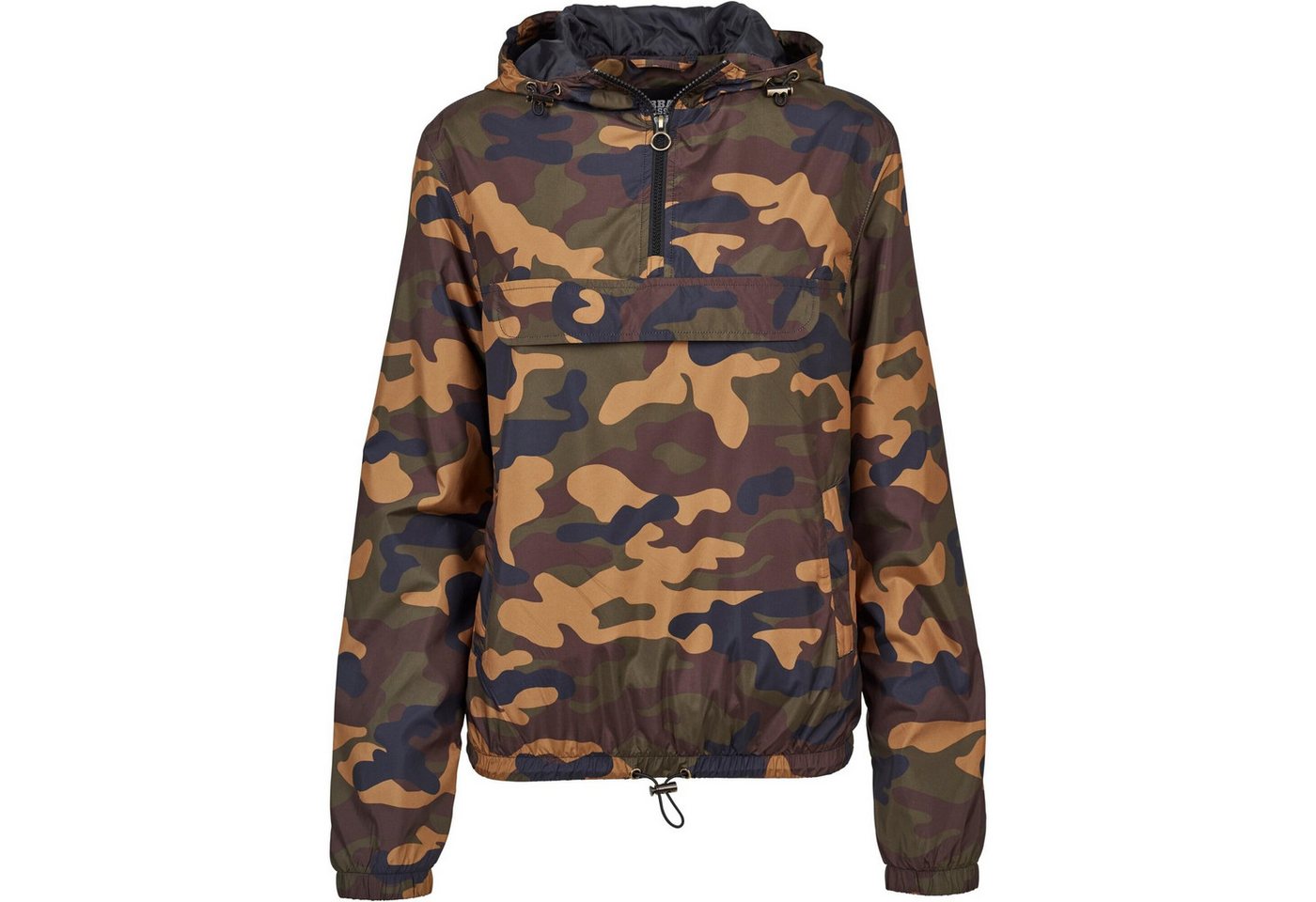 URBAN CLASSICS Bomberjacke Urban Classics Damen Ladies Camo Pull Over Jacket von URBAN CLASSICS