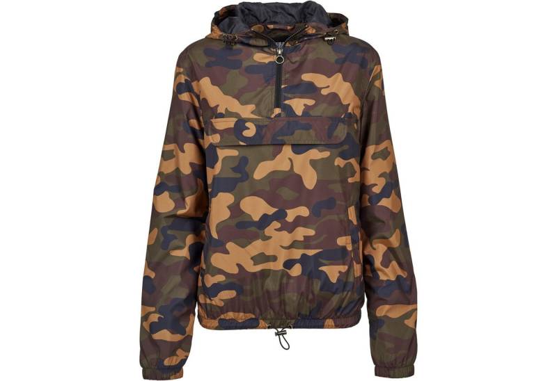URBAN CLASSICS Bomberjacke Urban Classics Damen Ladies Camo Pull Over Jacket von URBAN CLASSICS
