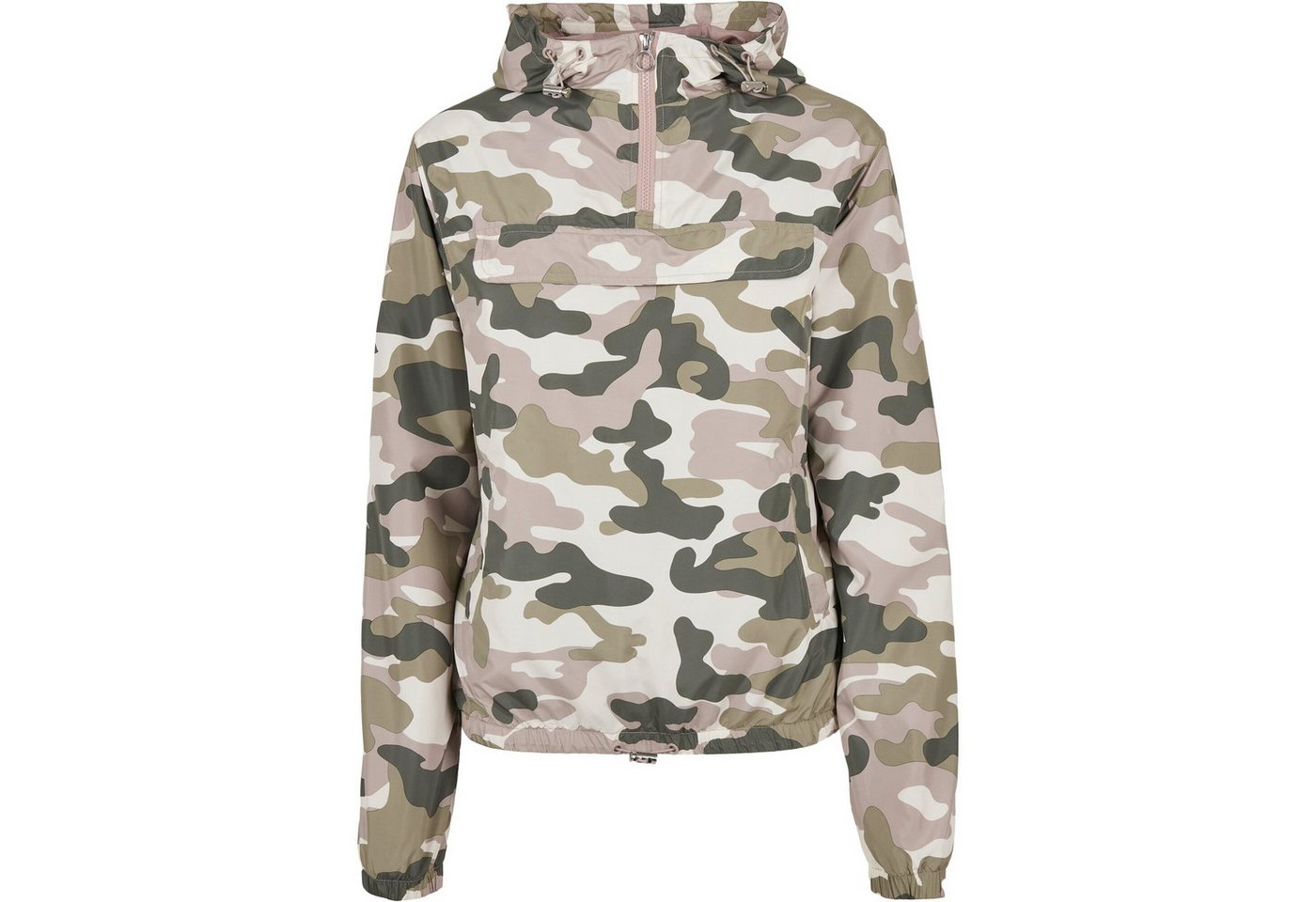 URBAN CLASSICS Bomberjacke Urban Classics Damen Ladies Camo Pull Over Jacket von URBAN CLASSICS