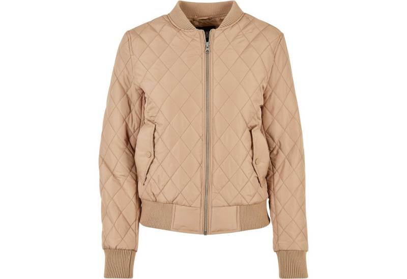 URBAN CLASSICS Bomberjacke Urban Classics Damen Ladies Diamond Quilt Nylon Jacket von URBAN CLASSICS