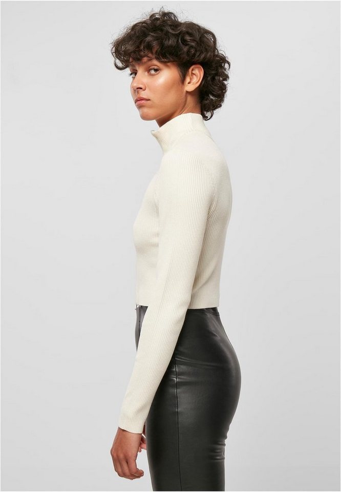 URBAN CLASSICS Cardigan Ladies Cropped Rib Knit Zip Cardigan XS bis 5XL von URBAN CLASSICS