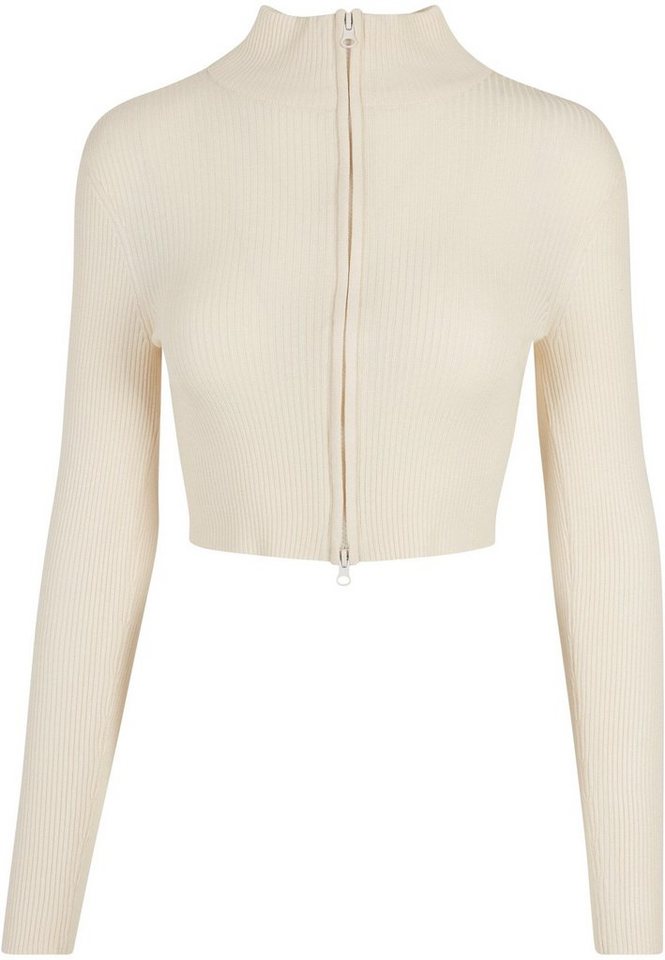 URBAN CLASSICS Cardigan Urban Classics Damen Ladies Cropped Rib Knit Zip Cardigan (1-tlg) von URBAN CLASSICS